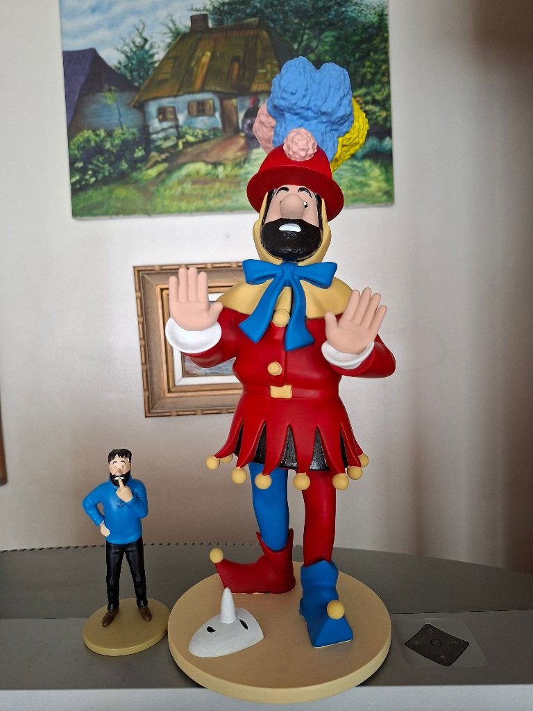 Le capitaine Haddock en joyeux Turluron 40cm., Collections, Personnages de BD, Enlèvement ou Envoi, Tintin, Neuf, Statue ou Figurine