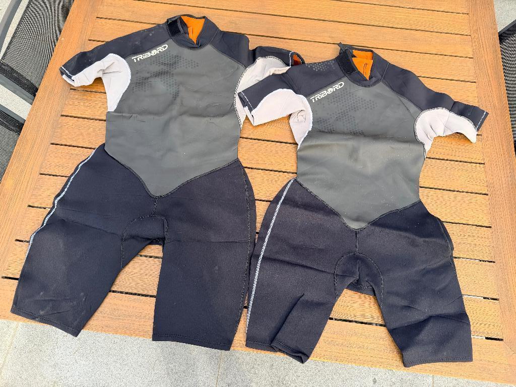 2 Wetsuit Shorty Tribord, Ophalen of Verzenden, Zo goed als nieuw, Wetsuit