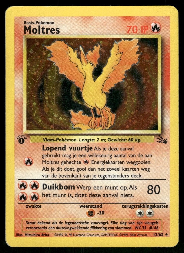 Moltres 12/62 - Fossil (1st edition) (NL) (Good), Envoi, Utilisé