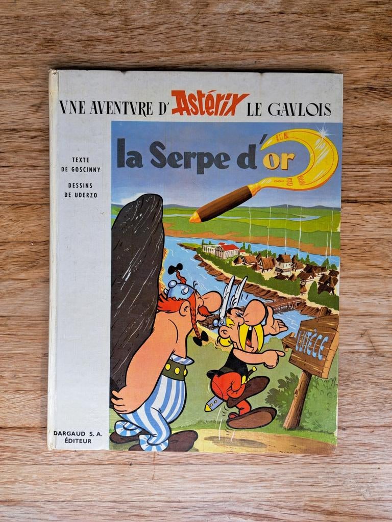 Asterix - La Serpe d’Or 1963 (Fr) - Vroege hardcover Dargaud, Boeken, Ophalen of Verzenden