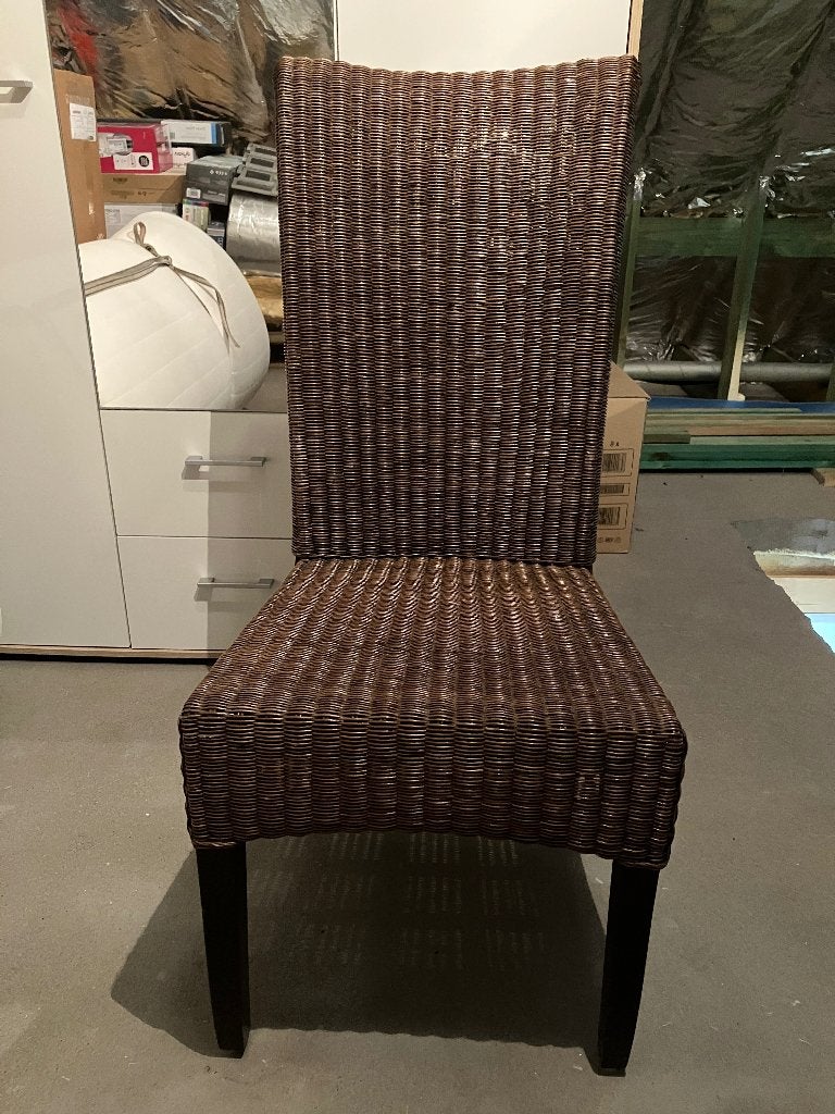 8 Rotan stoelen, Huis en Inrichting, Stoelen, Ophalen, Gebruikt, Bruin, Hout