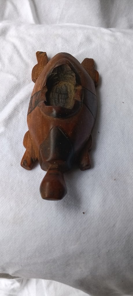 HOUTEN SCHILDPAD, Antiek en Kunst, Ophalen, Houtsnijwerk, Minder dan 20 cm, Hout