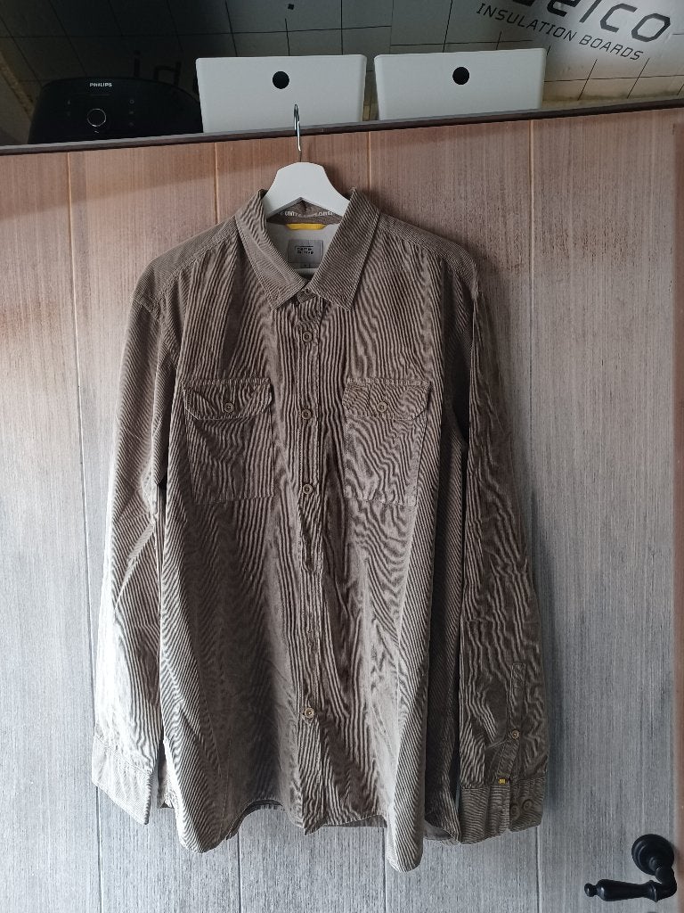 CAMEL ACTIVE LICHT BRUINE HEREN HEMD MAAT XL, Tour de cou 43/44 (XL), Enlèvement ou Envoi, Comme neuf, Brun