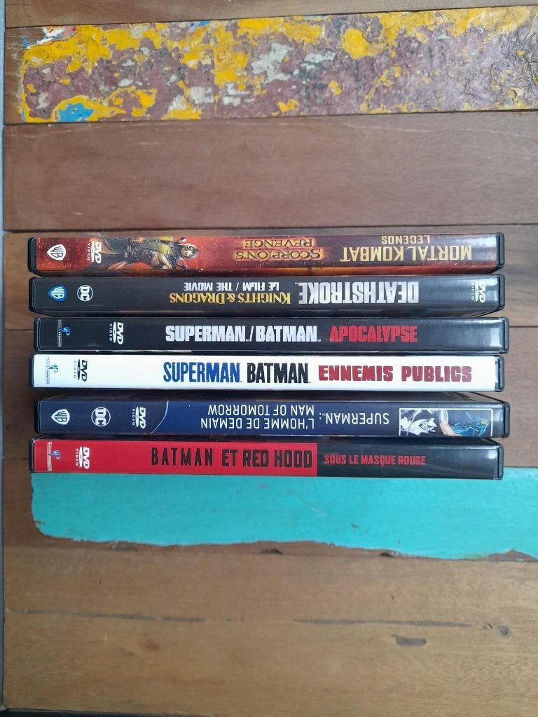 Lot de 6 DVD d'animation DC Comics & Mortal Kombat, Enlèvement ou Envoi, Dessin animé, Comme neuf, Anglais