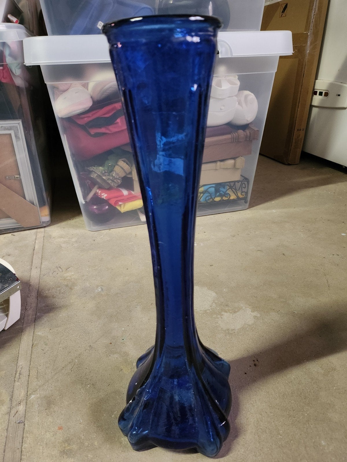 grote blauwe vaas, Ophalen of Verzenden