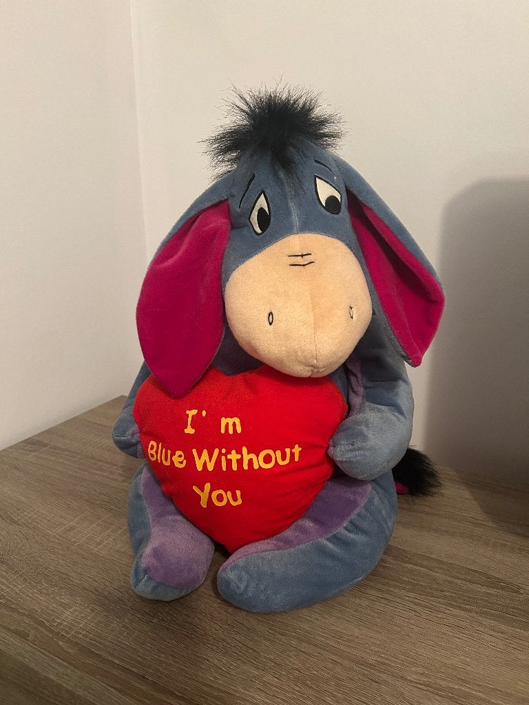 Disney Iejoor “I’m Blue Without You” Valentijn knuffel 40cm, Verzamelen, Disney, Zo goed als nieuw, Knuffel, Winnie de Poeh of vrienden