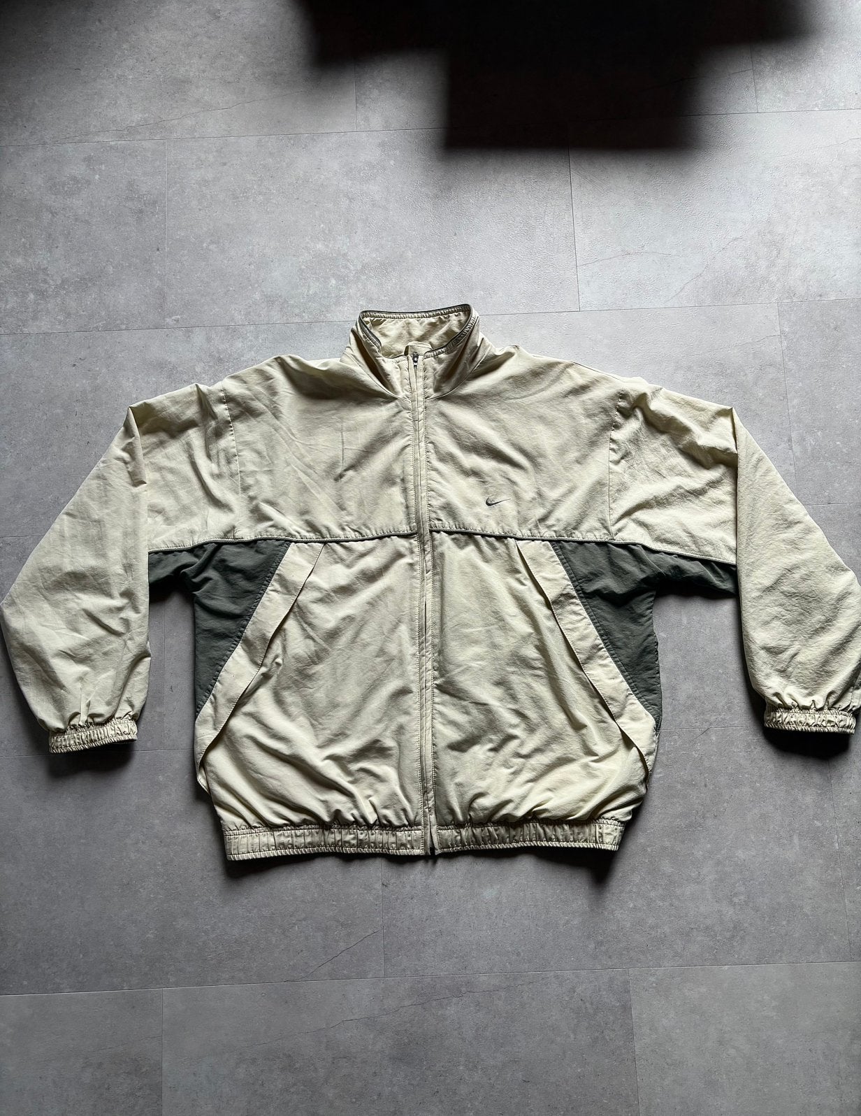 Nike Coupe-vent Beige/Crème Modèle Vintage années 90/00, Kleding | Heren, Jassen | Zomer, Ophalen of Verzenden, Zo goed als nieuw