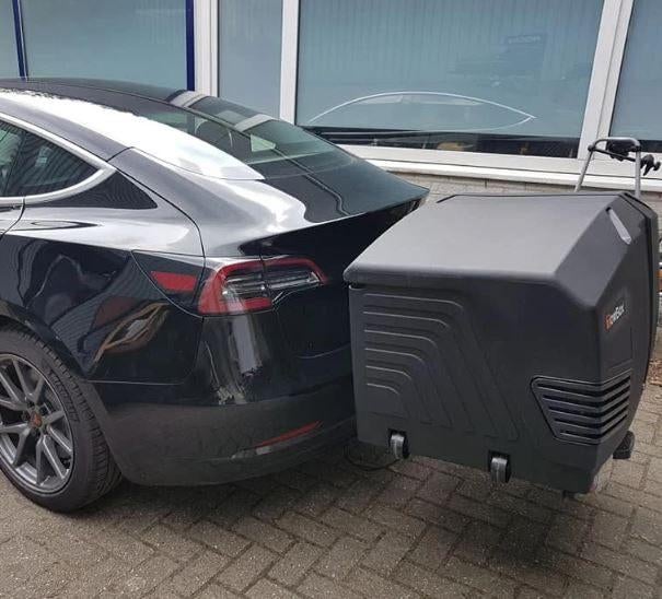 Trekhaak V3 zwarte bagagebox voor verhuur, Auto diversen, Dakkoffers, Ophalen of Verzenden, Zo goed als nieuw
