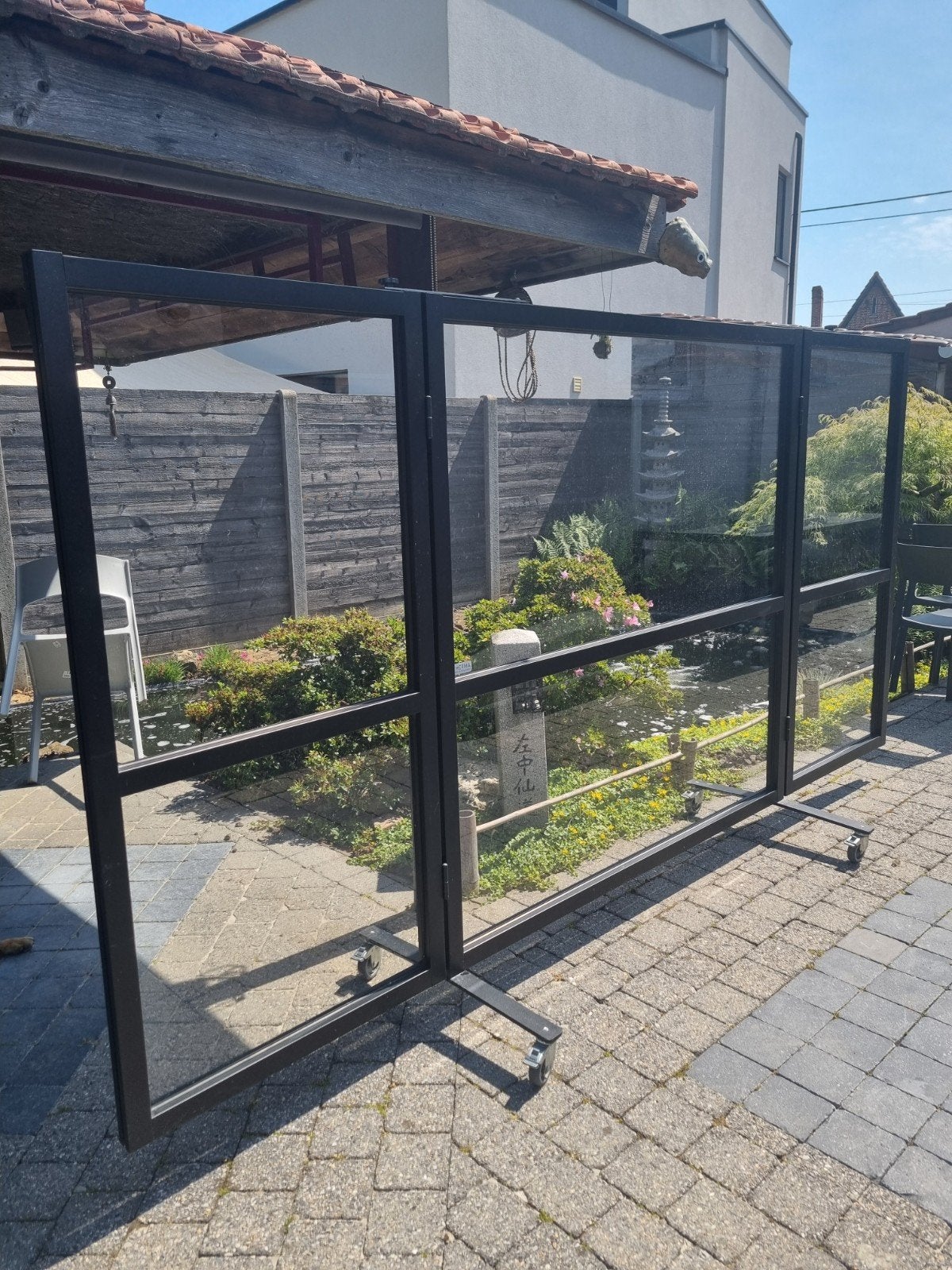 Windscherm, Ophalen, Glas