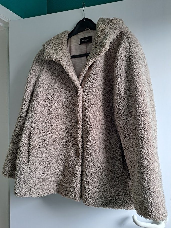 Teddy jas met kap, Mayerline, Mayerline, Taille 46/48 (XL) ou plus grande, Beige, Comme neuf