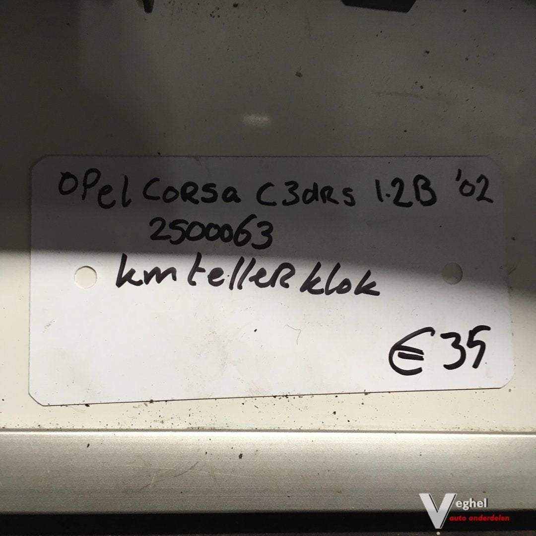 Opel Corsa C 1.2B 3 drs 2002 Wagennr 2500063   Km Tellerklok, Auto-onderdelen, Gebruikt, -, -, Ophalen of Verzenden