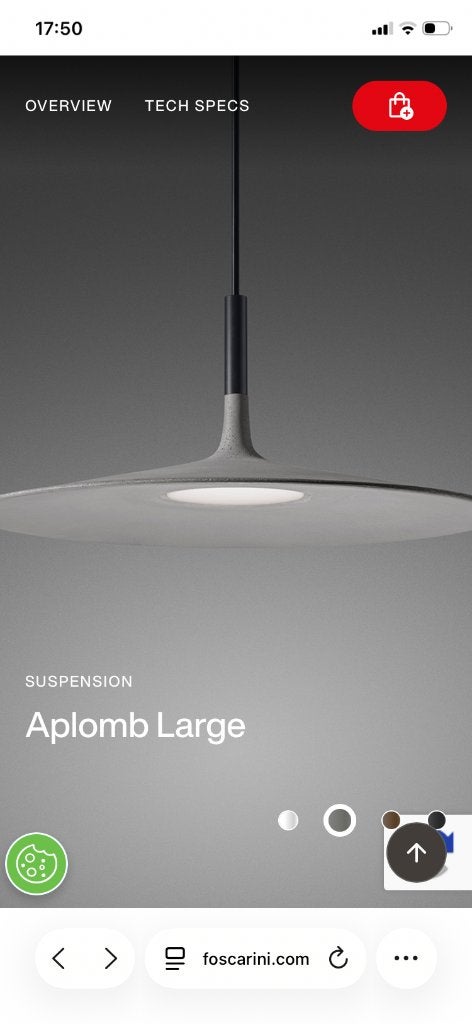 Foscarini Aplomb Large – Abat jour design originale, Maison & Meubles, Lampes | Suspensions, Comme neuf, Autres matériaux, Enlèvement