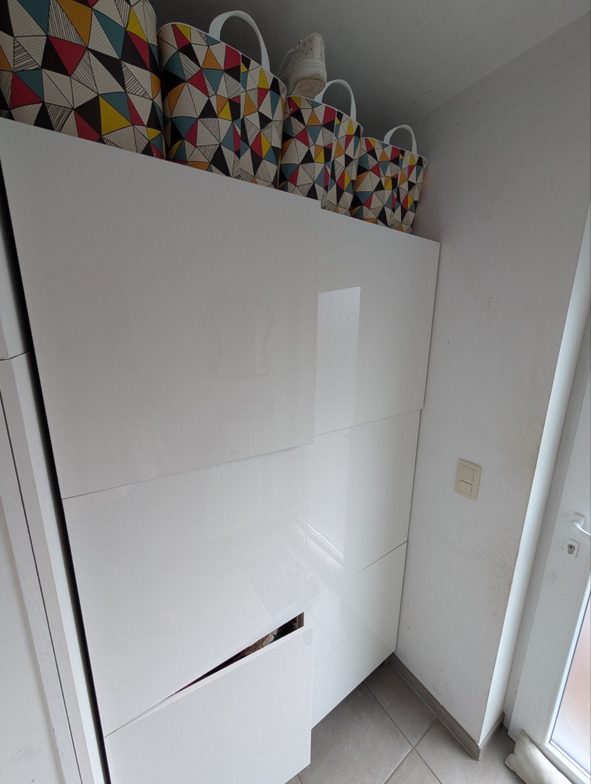 Meuble de rangement IKEA BESTÅ (Chêne clair & Blanc brillant, Enlèvement