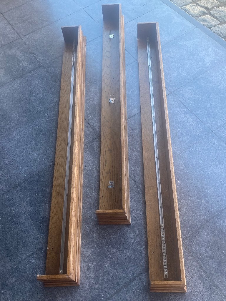 boîtes à rideaux en chêne, Bricolage & Construction, 100 à 150 cm, Enlèvement, Utilisé, Chêne