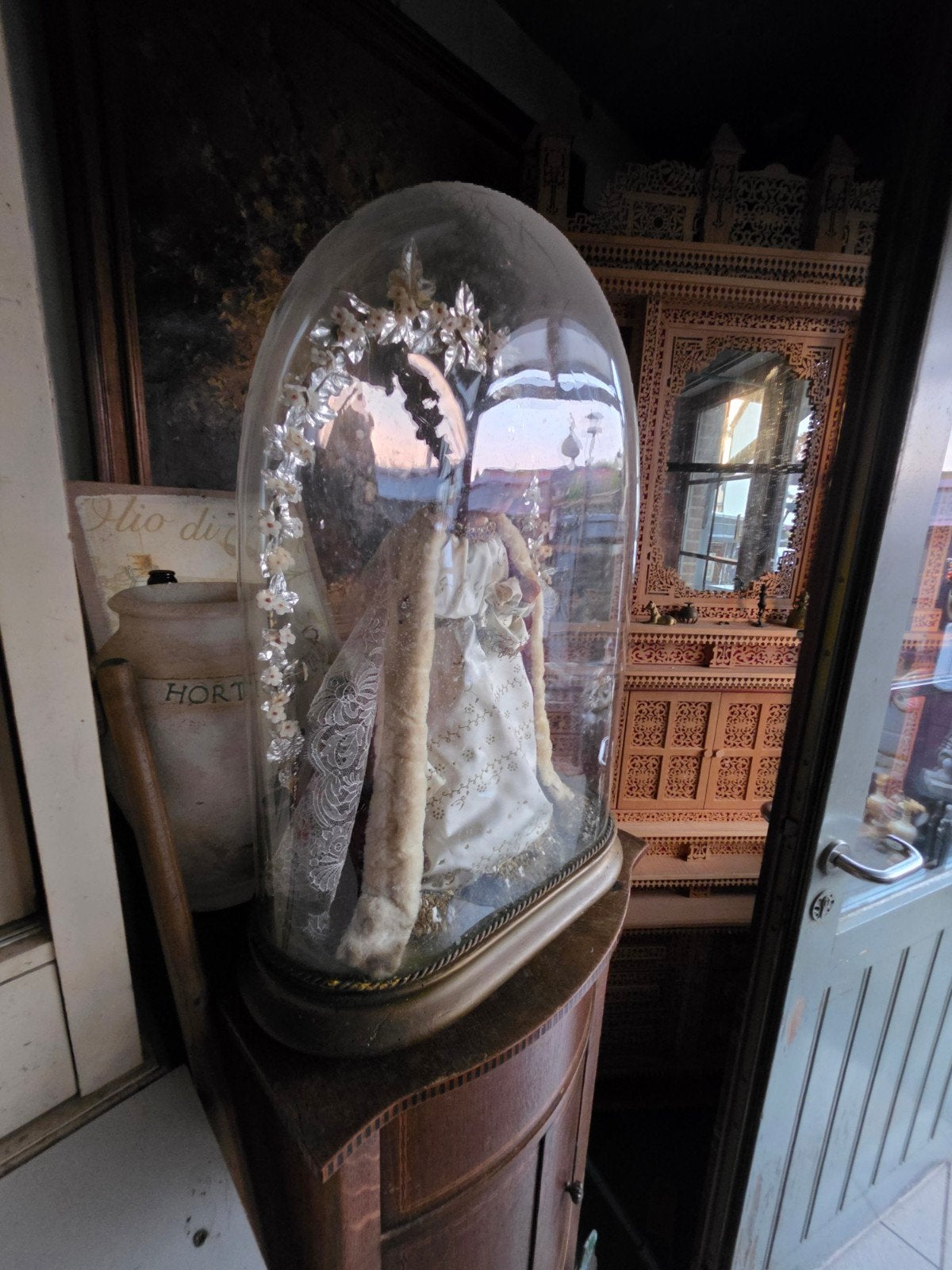 grote stolp met beeld onder, Antiek en Kunst, Antiek | Religieuze voorwerpen, Ophalen of Verzenden