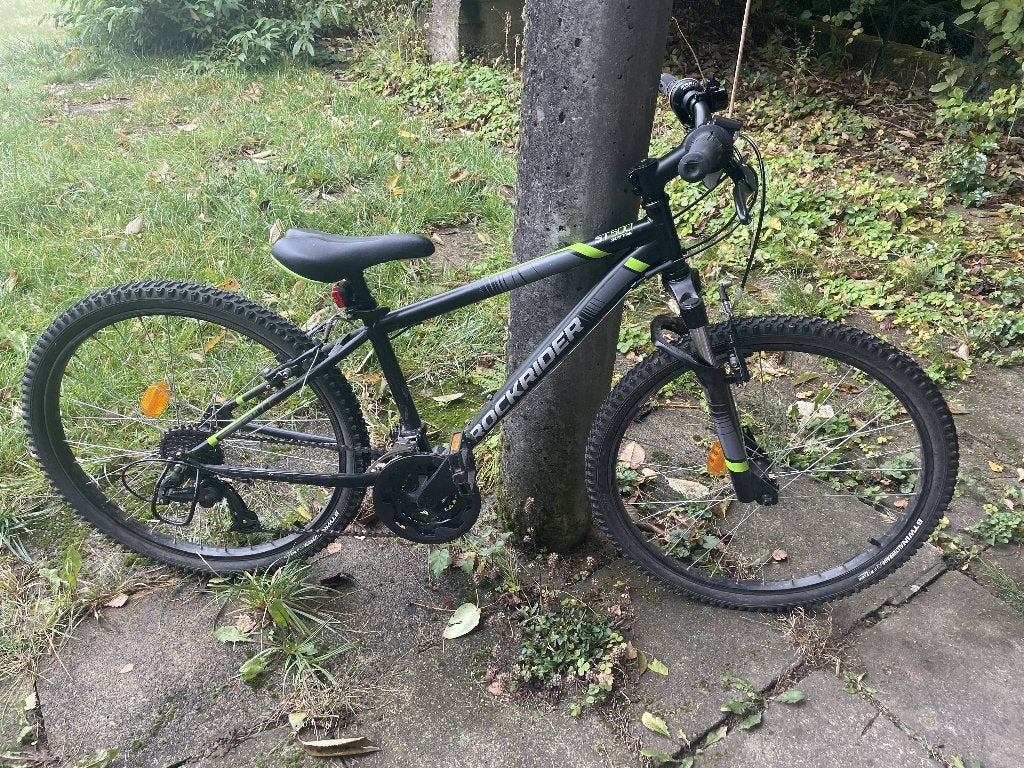 VTT Rockrider ST 500 – Noir et vert – Bon état, Vélos & Vélomoteurs, Enlèvement, Comme neuf, Autres marques