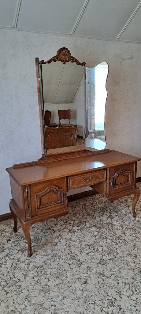 lavabo met spiegel, Ophalen, Gebruikt, Hout