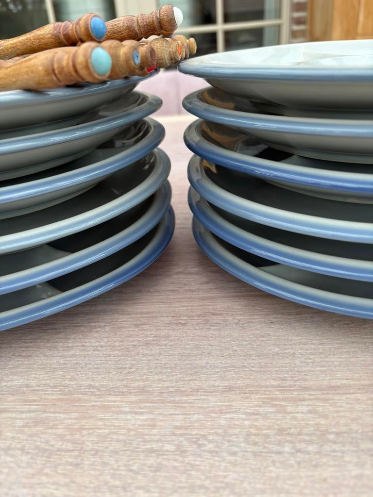 Fondueborden 12 stuks, Ophalen, Zo goed als nieuw