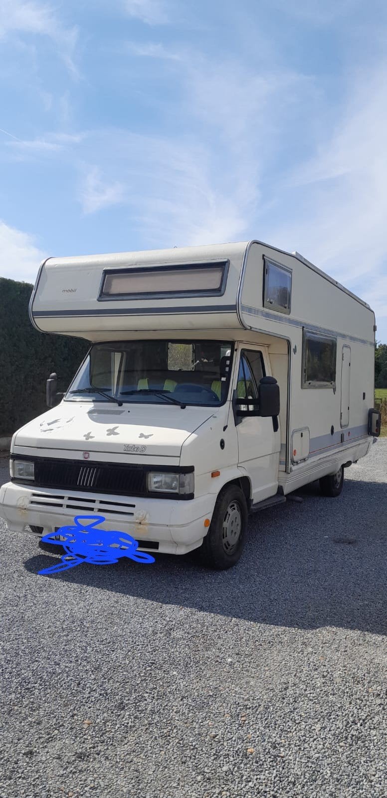 mobilhome 25 TD oldtimer Fiat Ducato, Chemisch toilet, Alkoof, Fiat, Diesel