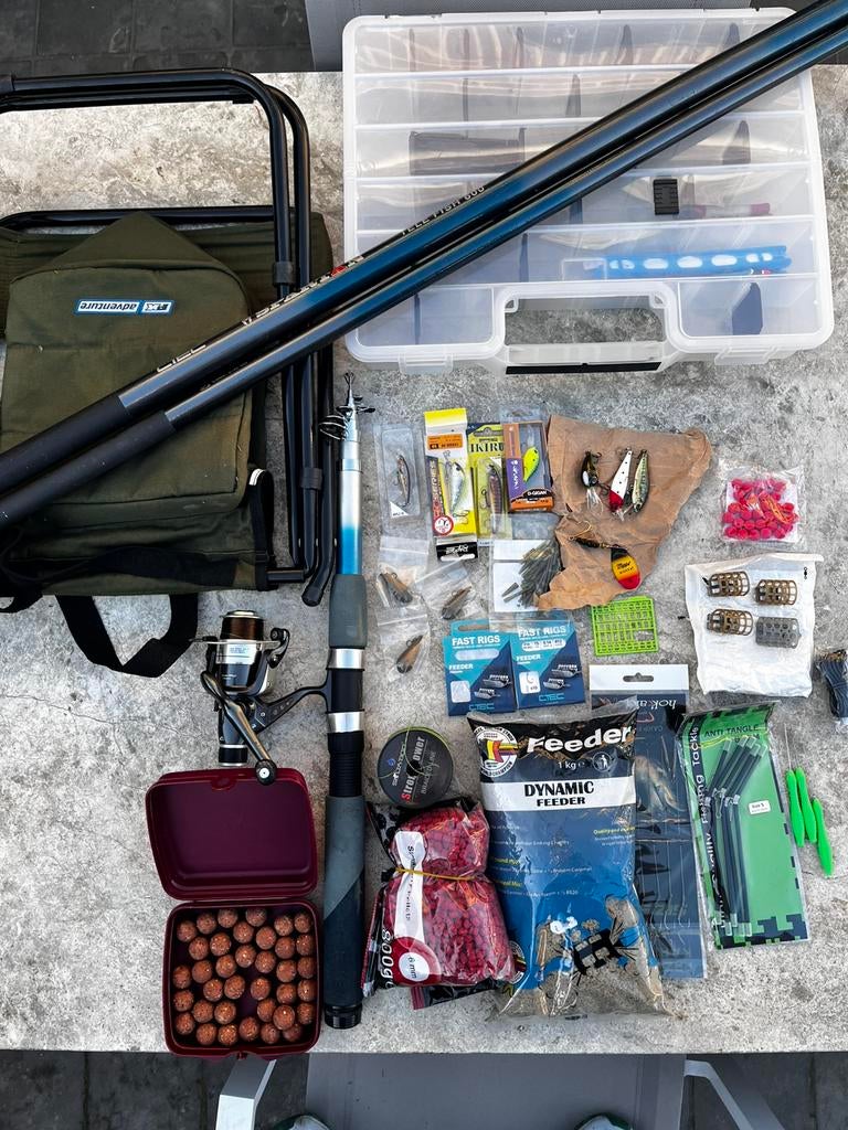 Visset compleet over te nemen, Watersport en Boten, Ophalen of Verzenden, Gebruikt, Complete hengel