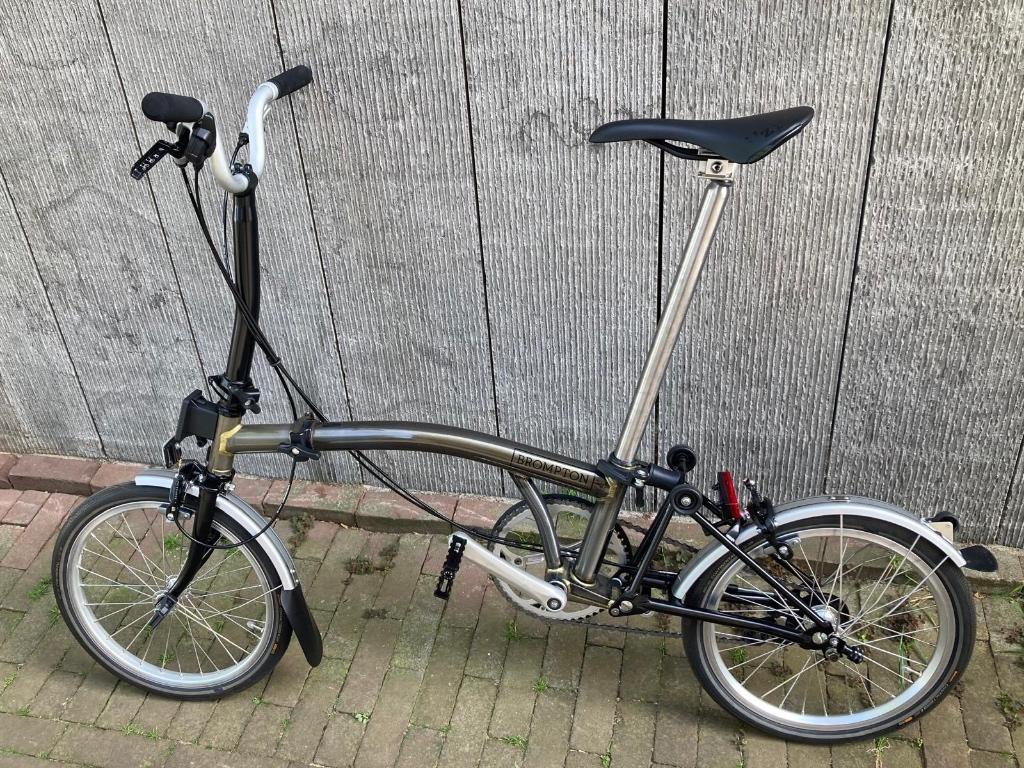 Ultralichte(9,5kg) BROMPTON "P-Line" met titanium onderdelen, Ophalen, Brompton, 16 tot 18 inch, Versnellingen