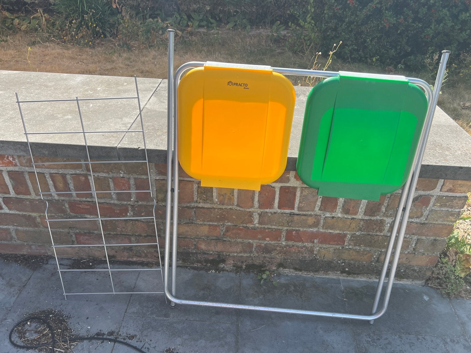 Dubbele vuilzakhouder, Huis en Inrichting, Woonaccessoires | Prullenbakken, Ophalen, Nieuw