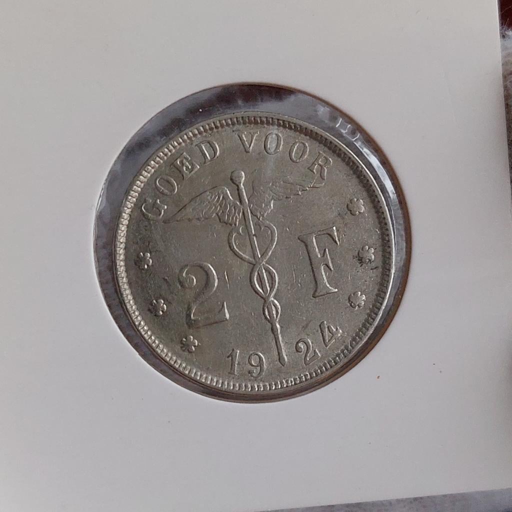 Zeldzamer / Munt / 2 Frank / 1924 VL / SUP / 1.000.000 ex, Postzegels en Munten, Ophalen of Verzenden