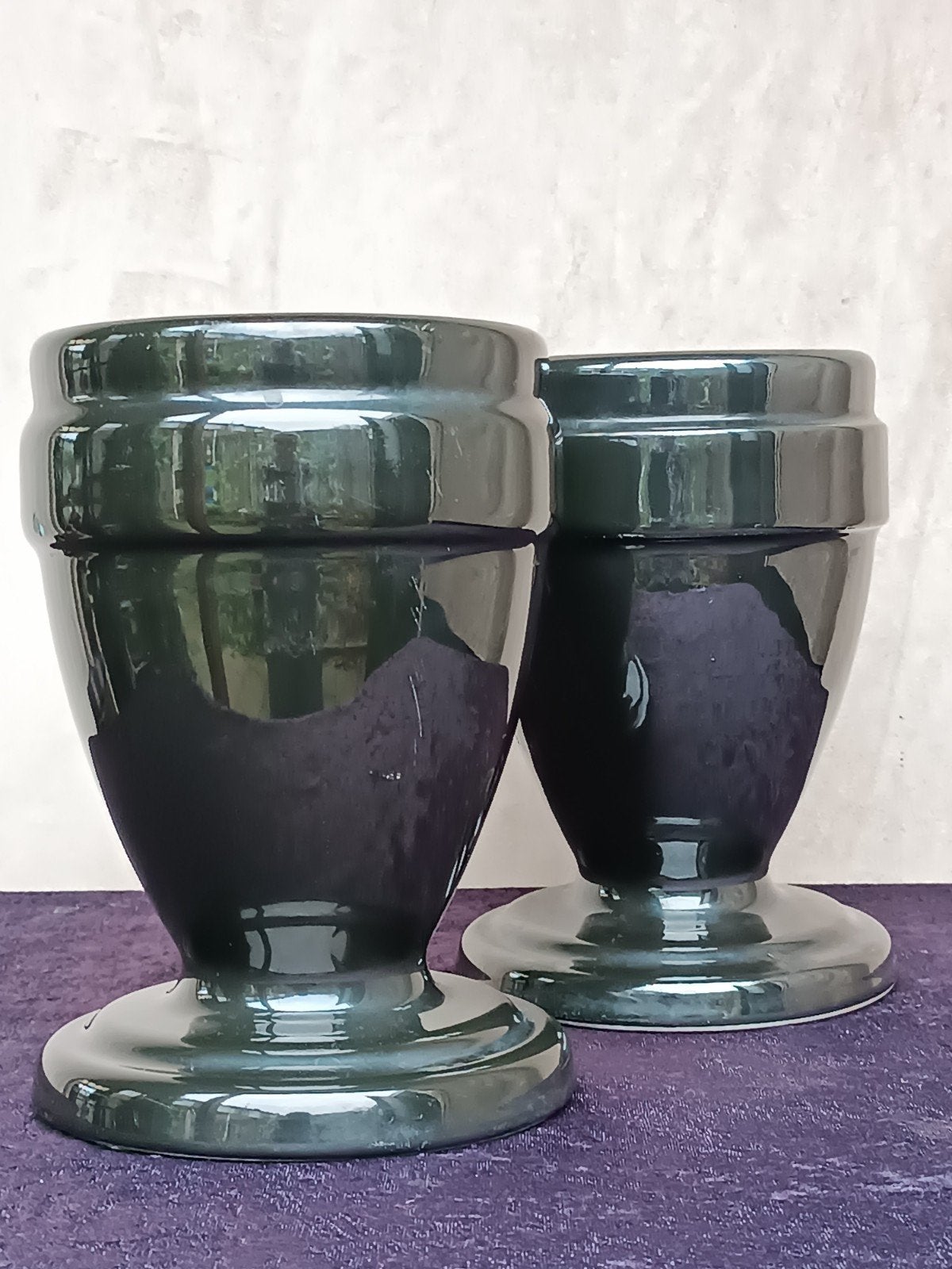 Lot de 2 vases commémoratifs à fleurs de cimetière en granit, Enlèvement ou Envoi