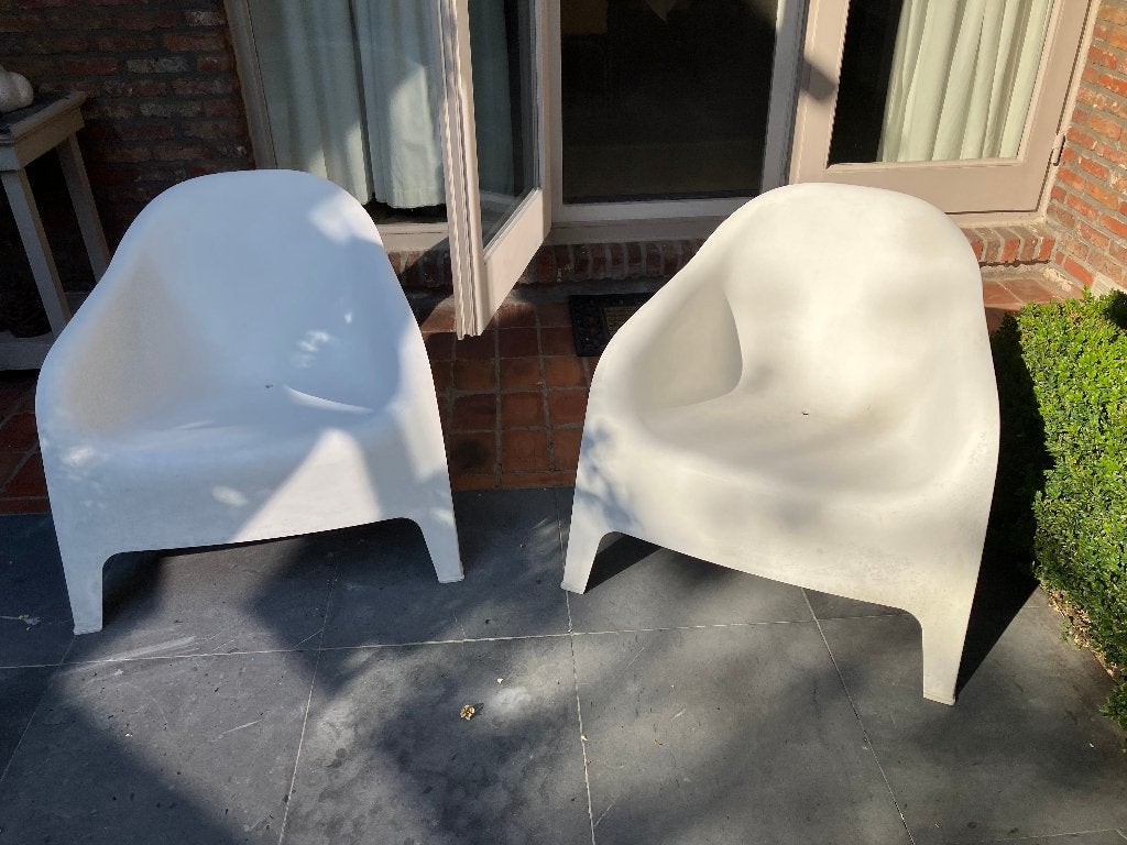 Ikea Skarpo 2 tuin/terras zetels, Tuin en Terras, Ophalen, Zo goed als nieuw, Stapelbaar