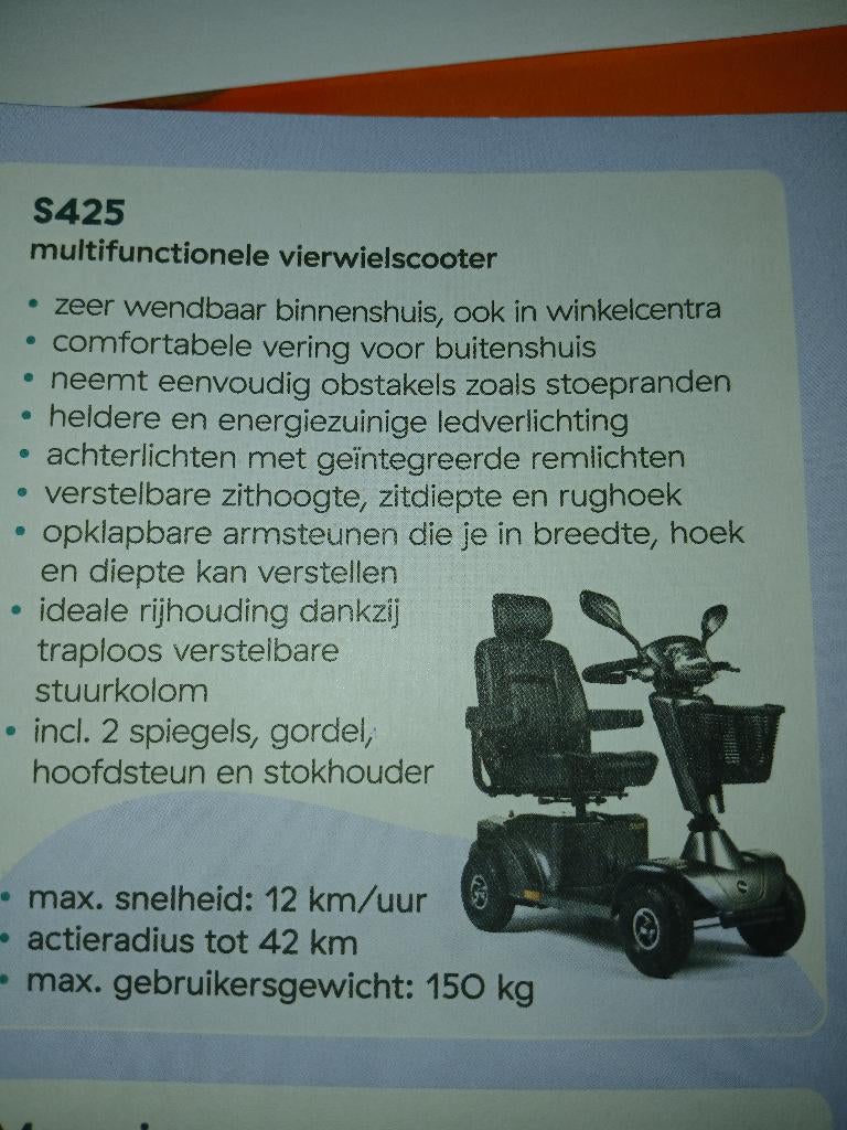 S425 multifunctionele vierwielscooter, 36 à 45 km, 11 à 15 km/h, Enlèvement, Utilisé