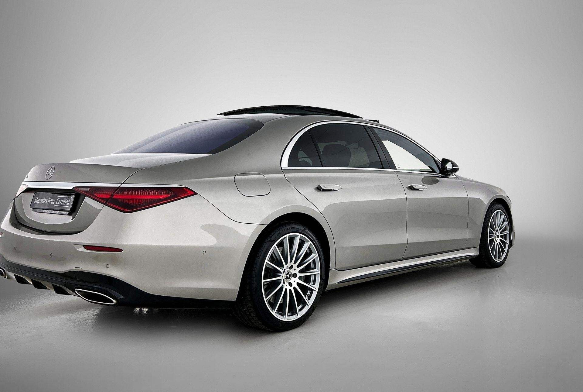 Mercedes-Benz S-klasse 580 e Lang AMG Line | Panoramisch Dak, Auto's, Automaat, Achterwielaandrijving, Gebruikt, Zwart