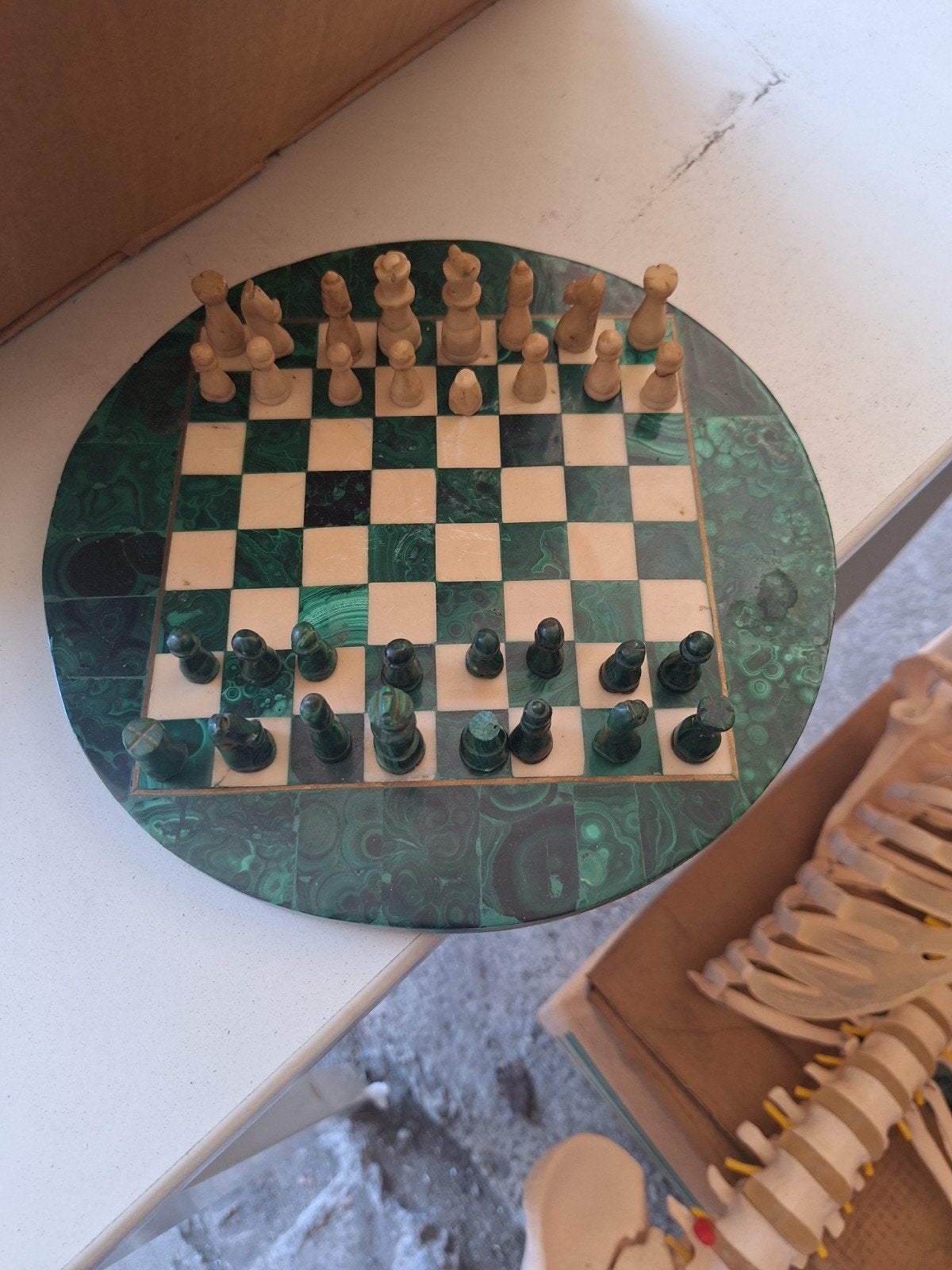 Jeu d'échecs en malachite milieu du 20e siècle, Hobby & Loisirs créatifs