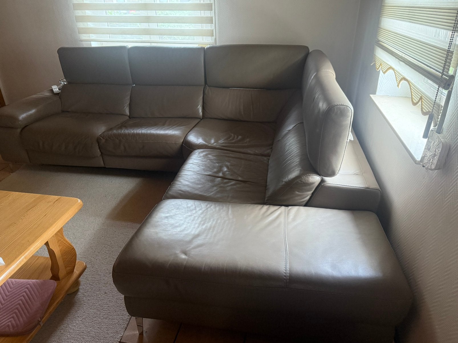 Zetel lounge leder, Ophalen, Gebruikt, Leer