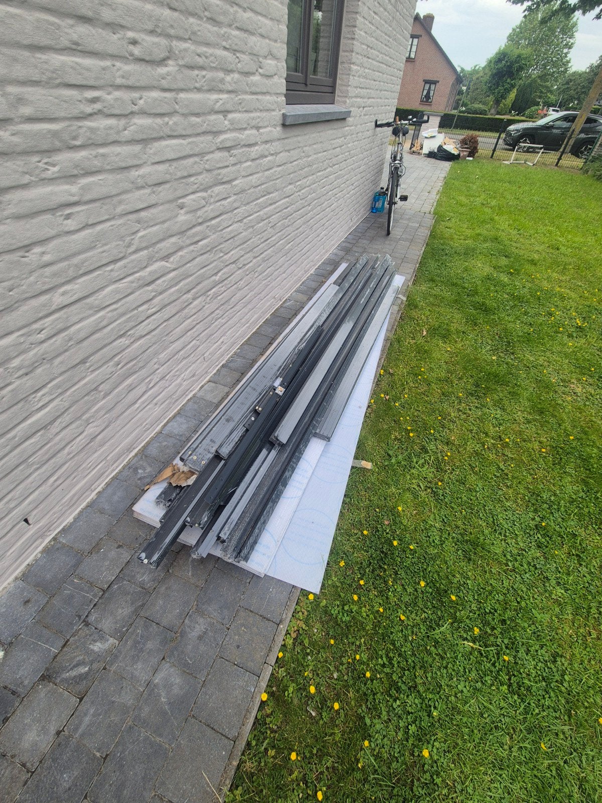 Nieuw aluminium carport 4 meter breed 3 meter diep, Bricolage & Construction, Enlèvement, Aluminium