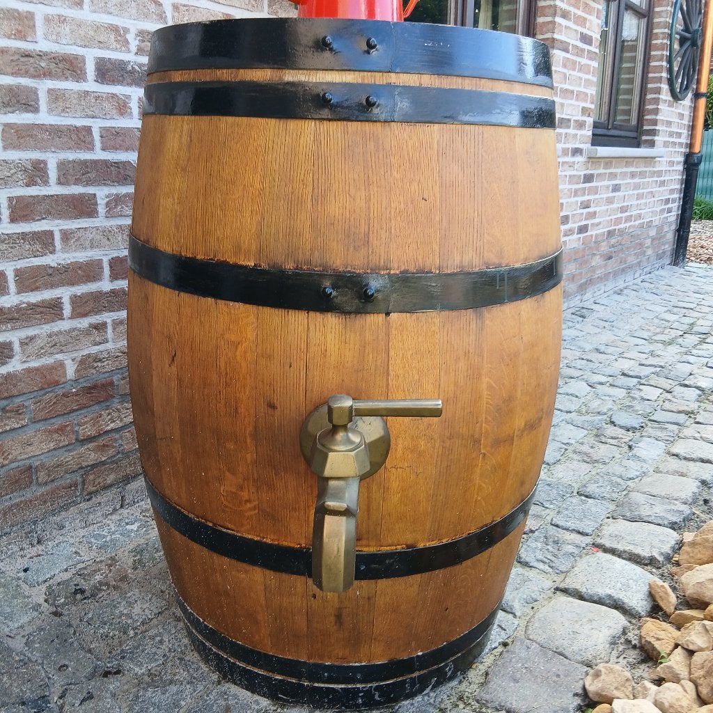 tuinbeeld & wijnvat & met bronzen kraan  & regenton, Ophalen, Met kraantje, 150 liter of meer, Zo goed als nieuw