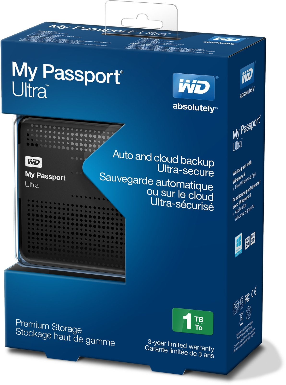 WD My Passport Ultra 1 To neuf, Computers en Software, Harde schijven, Ophalen, Nieuw