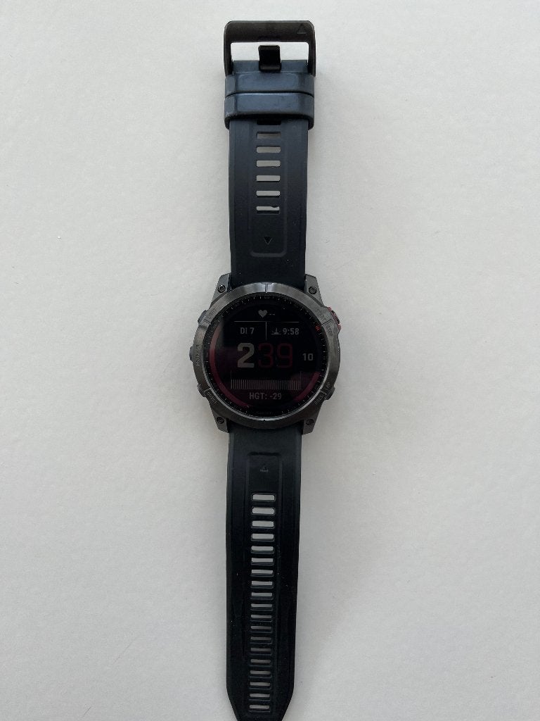 Garmin Fenix 7x Solar te koop, Zwart, Garmin, Ophalen of Verzenden, Zo goed als nieuw