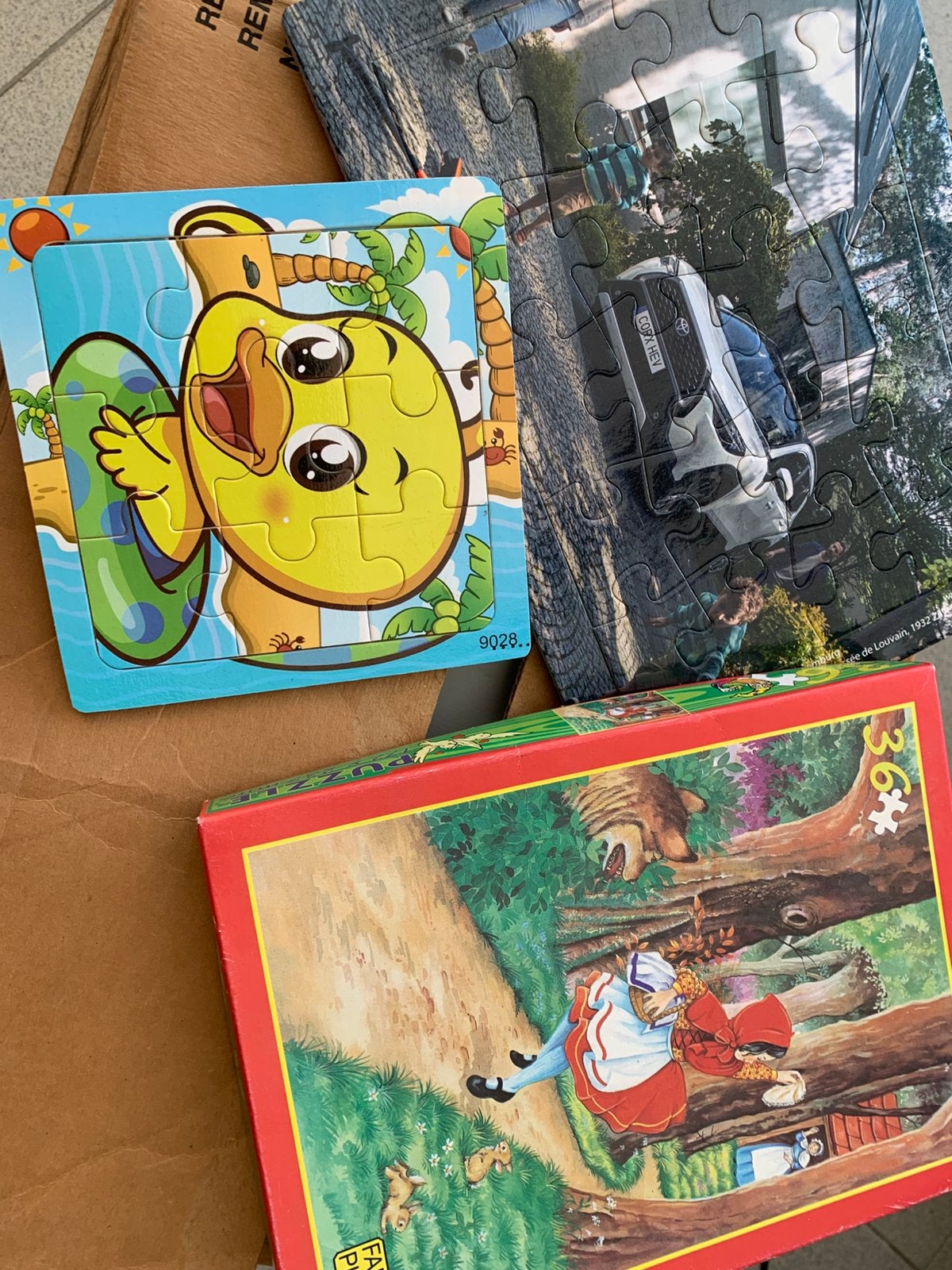 3 puzzels, Ophalen, Zo goed als nieuw