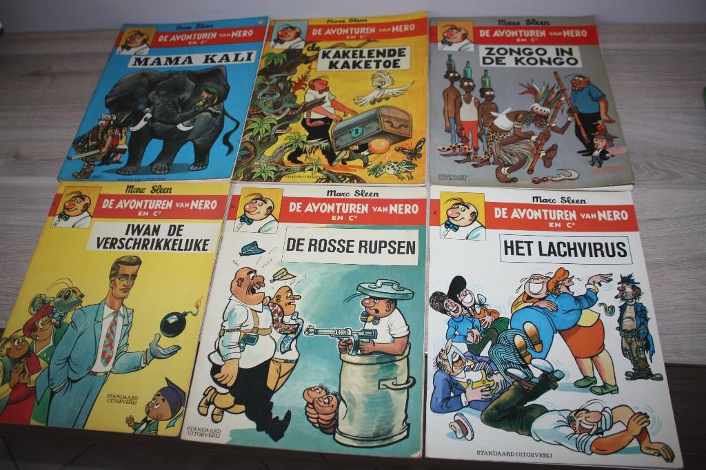 6 oude strips De avonturen van Nero , Marc Sleen, Boeken, Stripverhalen, Gelezen, Meerdere stripboeken, Ophalen of Verzenden