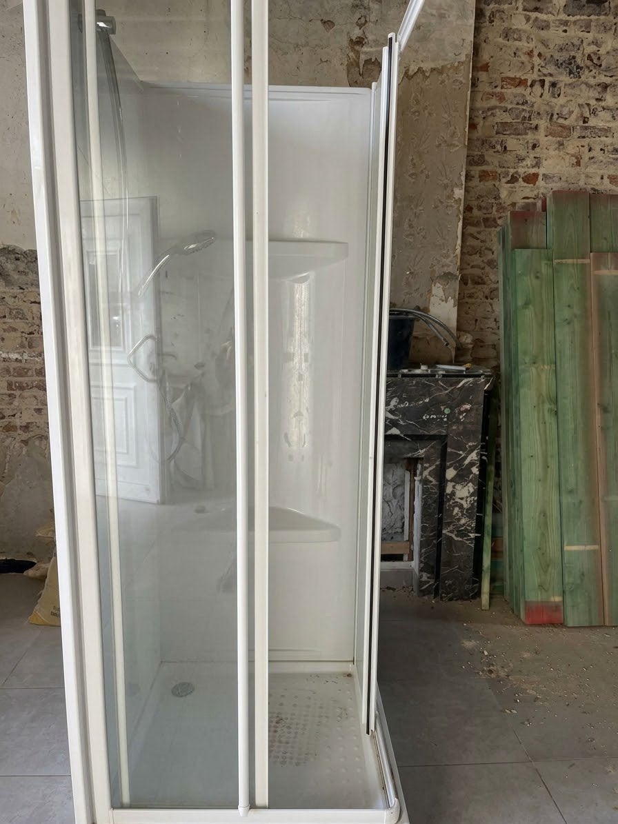 Smart A kabine hoekintap 80x80 therm.-trsp - wit, Doe-het-zelf en Bouw, Ophalen, Zo goed als nieuw, Douche
