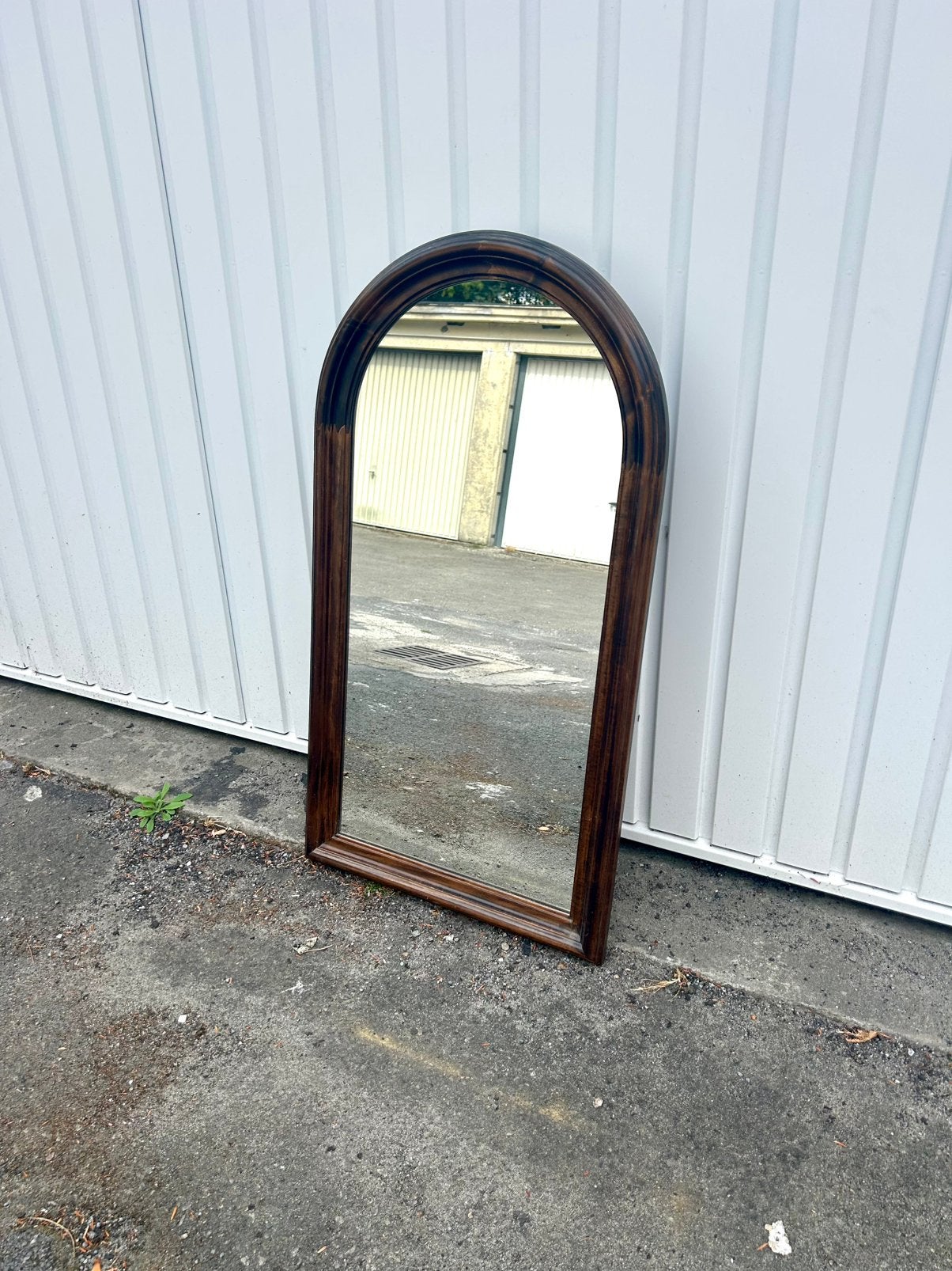 Miroir vintage en bois massif 82 x 44 cm, Enlèvement