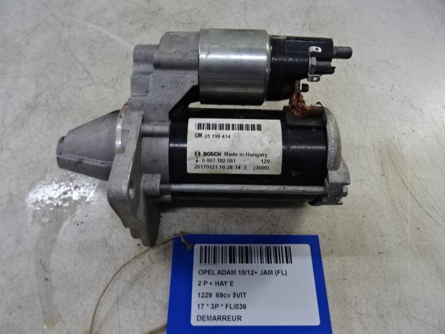 DÉMARREUR Opel Adam (01-2012/12-2019) (25198414), Autos : Pièces & Accessoires, Opel, Opel Automobile GmbH, Utilisé, Kontakt-opel@opel.com