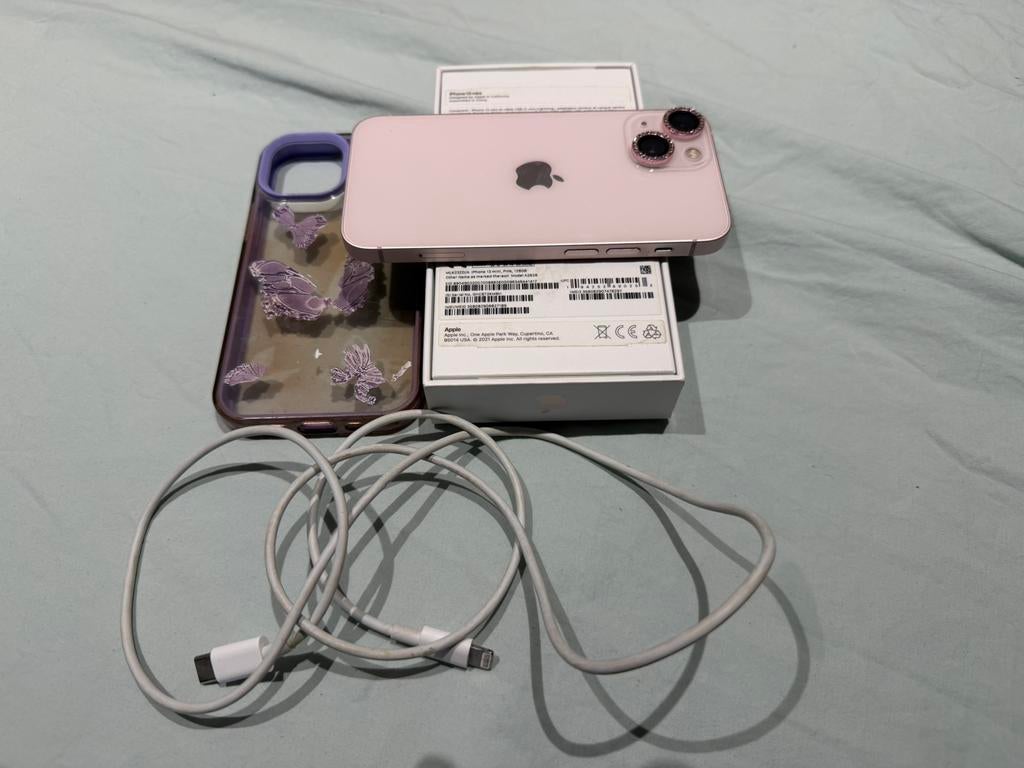 Iphone 13 mini 128gb roze, Telecommunicatie, Mobiele telefoons | Apple iPhone, Ophalen, Zo goed als nieuw, Roze, IPhone 13 mini