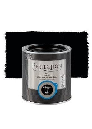 "Perfection" Laque Noir Satin 375ml (NEUF), Doe-het-zelf en Bouw, Verf, Beits en Lak, Nieuw, Lak, Zwart, Ophalen