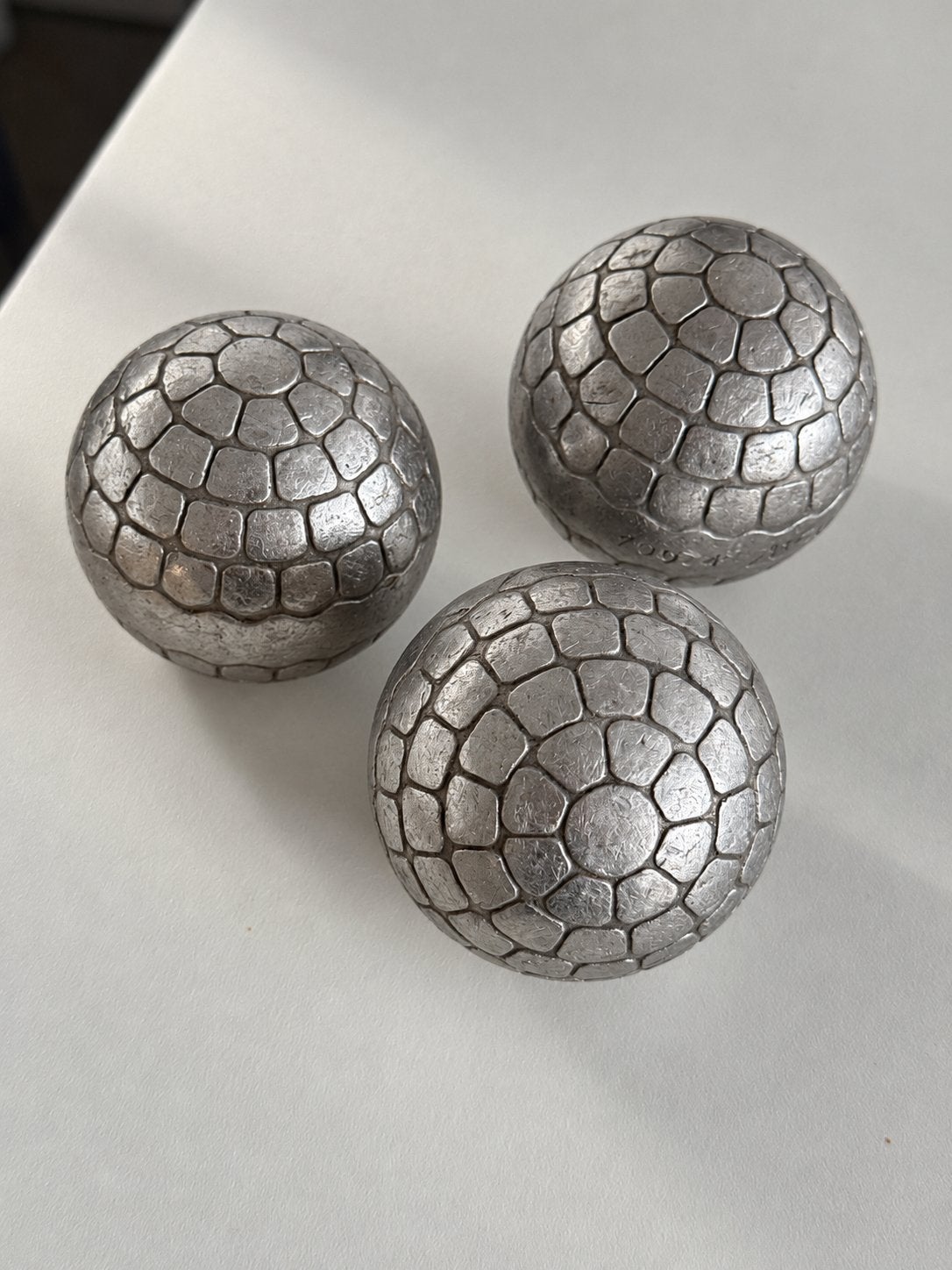 Triplette de petanque MS « tortue » MS CZ Cara Inox, Enlèvement ou Envoi, Ms petanque, Boule, Utilisé