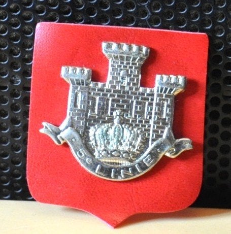 badge de béret 5eme régiment de ligne, Enlèvement ou Envoi, Armée de terre, Emblème ou Badge