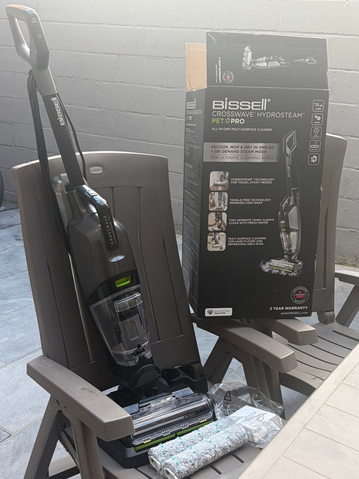 Bissell hydrosteam pet pro +, Geschikt voor tapijt, Zo goed als nieuw, Reservoir, Ophalen