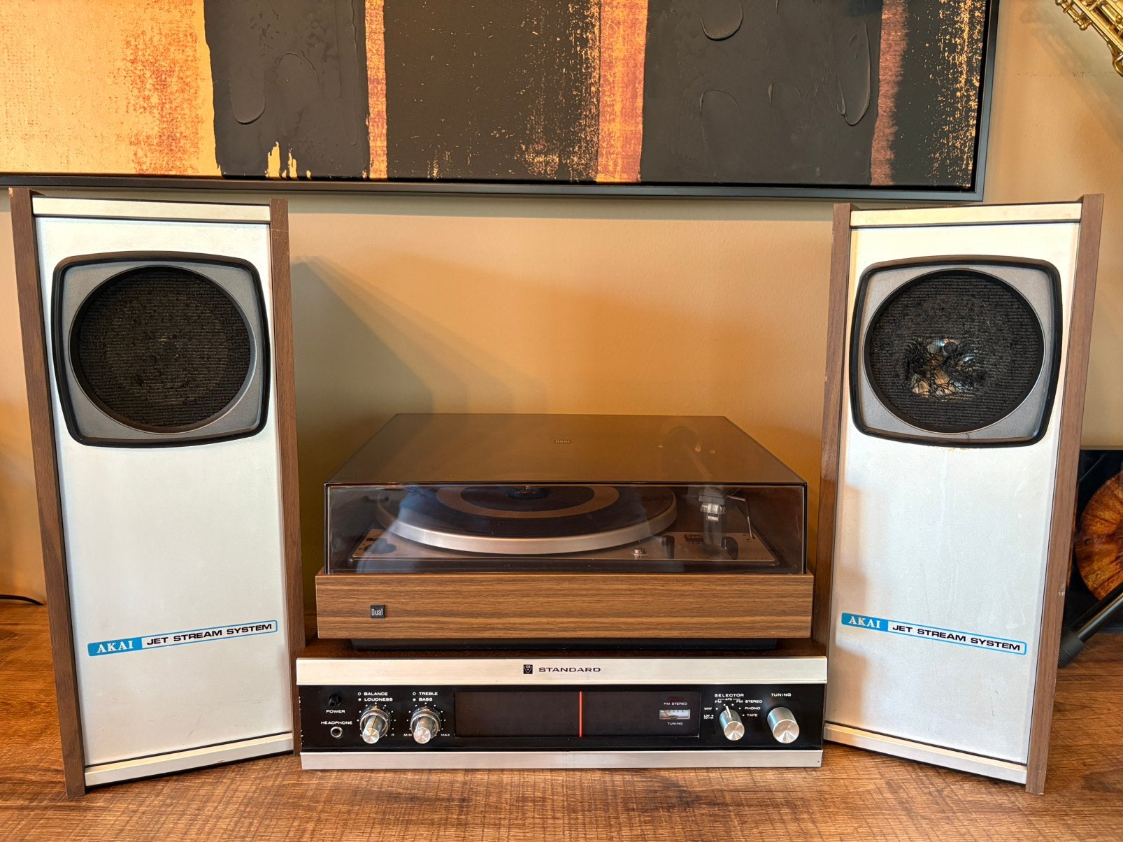 Platine DUAL + Ampli SR A402 SW + Enceintes Akai SW-35, TV, Hi-fi & Vidéo, Enlèvement, Utilisé, Akai