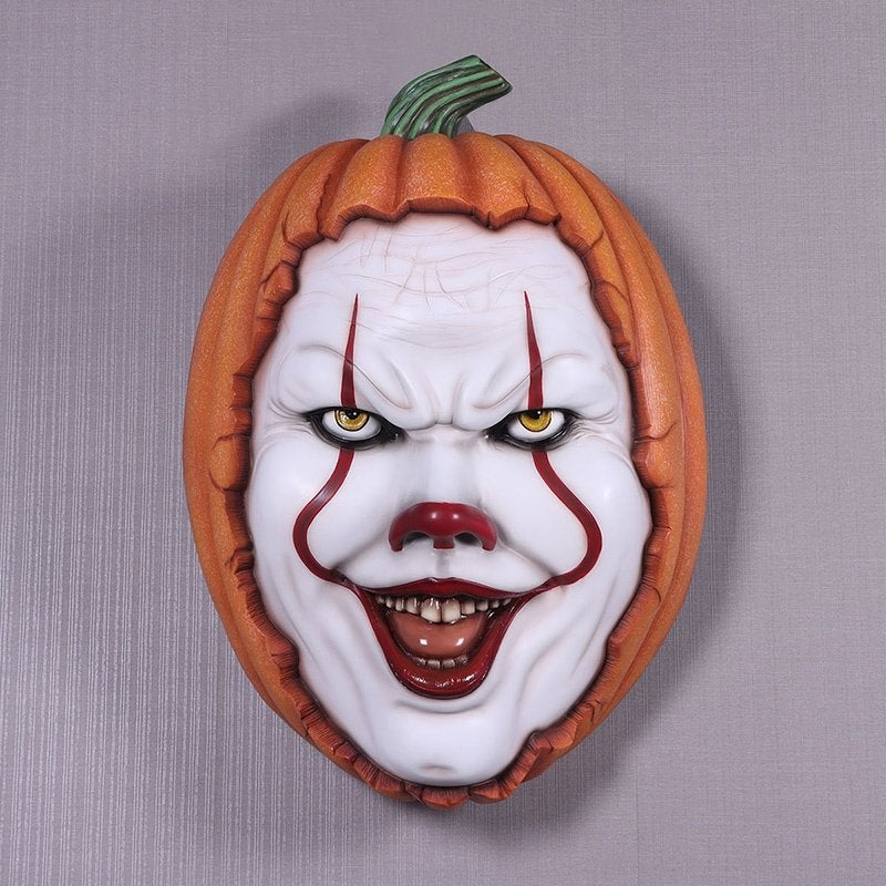 Décoration murale effrayante de clown d'Halloween 96 cm, Enlèvement, Neuf