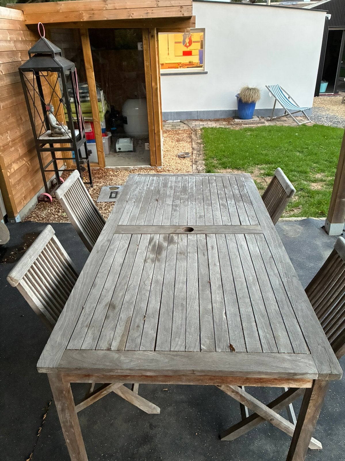 Houten tuintafel, Ophalen, Gebruikt, Rechthoekig, Hout
